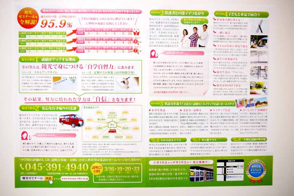 裏面デザインとレイアウトの工夫