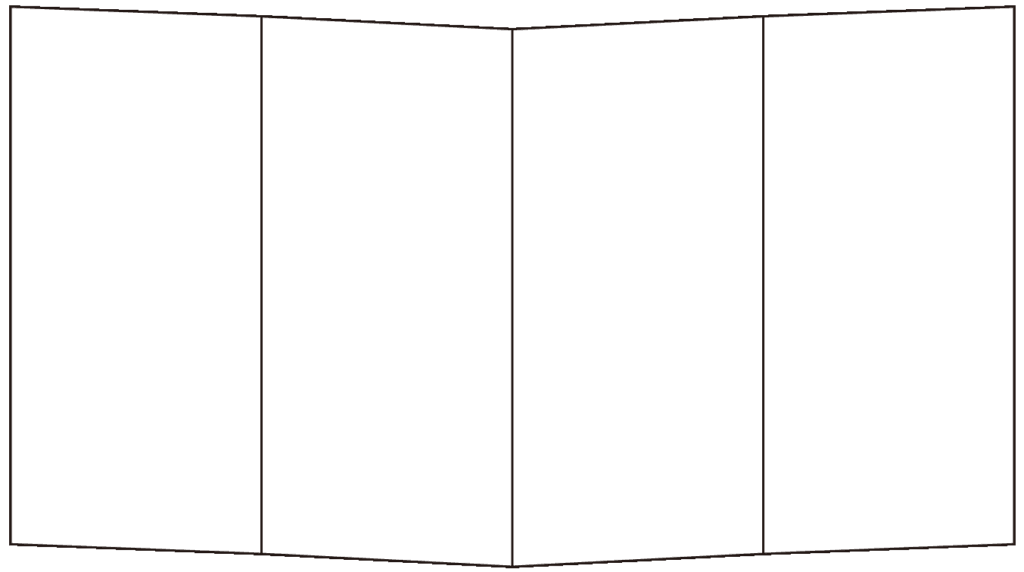 観音開きリーフレット展開イメージ