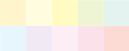 シャーベットカラーの配色