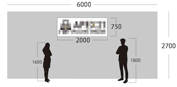 イラストレーターで作成した人物とパネルの比較シミュレーション図